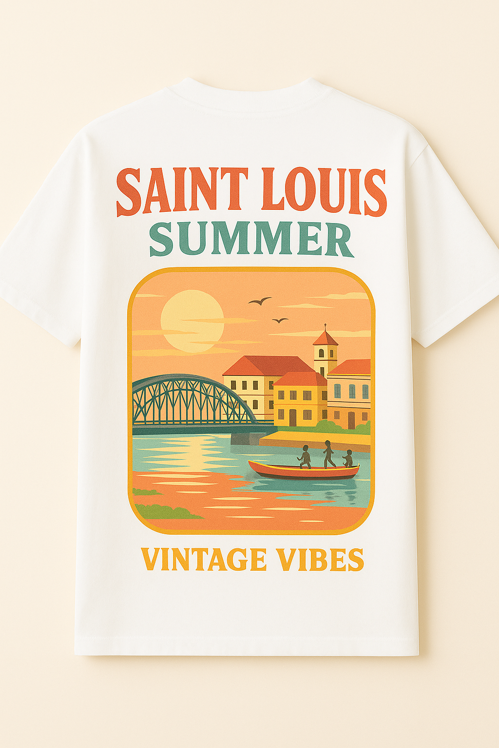 Saint Louis Summer – T-shirt Unisexe “Vintage Vibes”